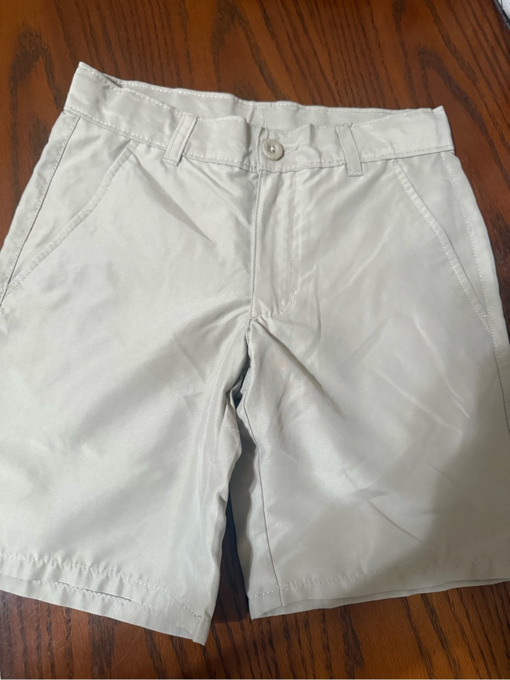 Nautica Men's Light Tan Flat Front Chino Shorts